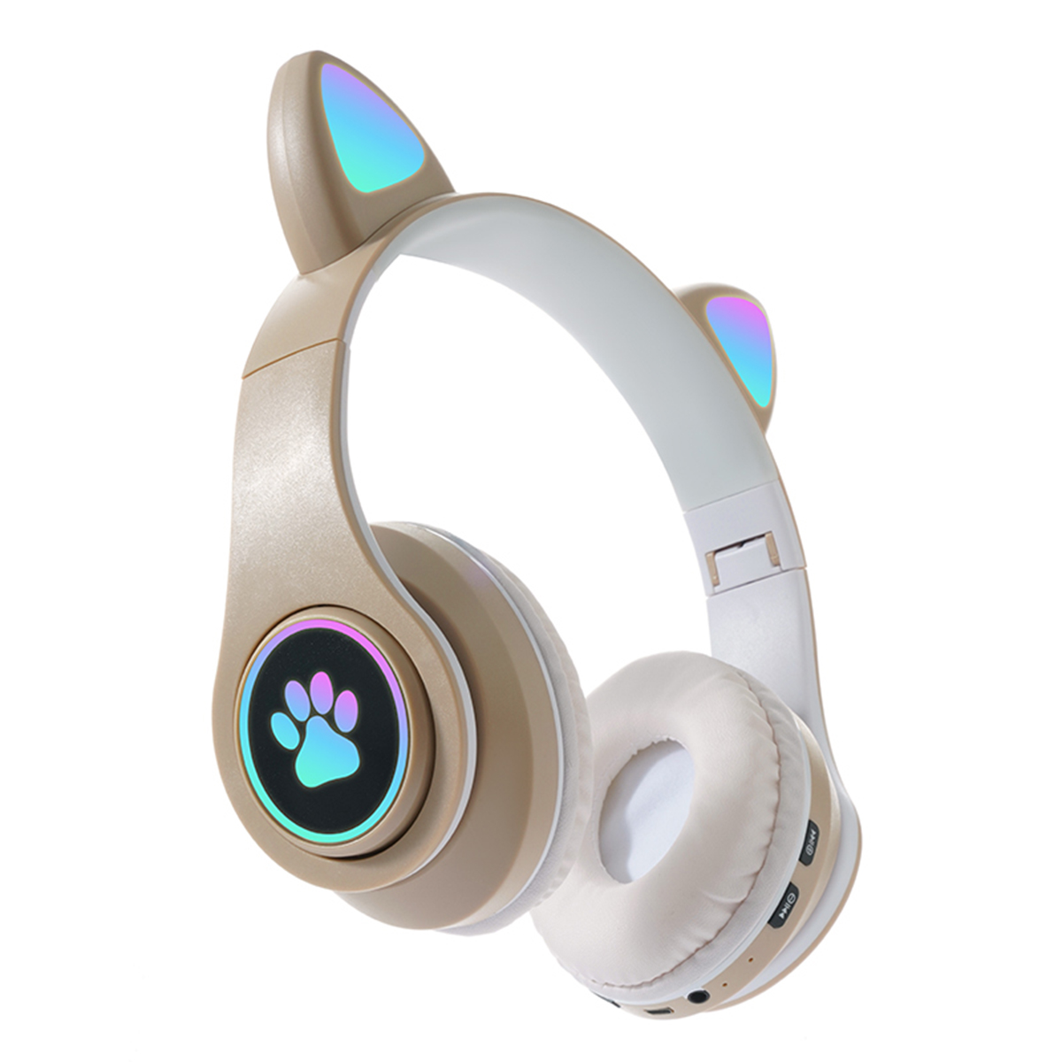 Bluetooth-Headset, Drahtloses für Gaming-Headset, Katzenohr-Headset Golden Mädchen, KINSI Bluetooth-Headset Over-ear Bluetooth