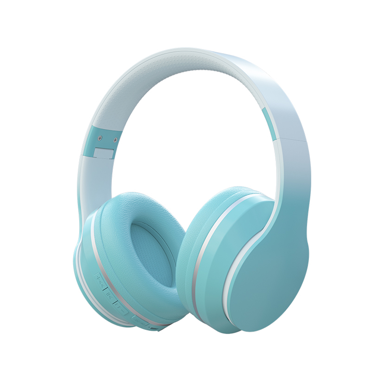 Bluetooth-Kopfhörer, Bluetooth Kinder-Headset Over-ear Azurblau Funk-Kopfhörer, Over-Ear-Kopfhörer, Bluetooth KINSI Headset Kabellose