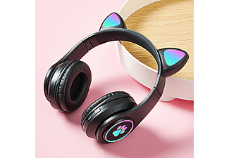 KINSI Kinder-Kopfhörer, Gaming-Headset, Katzenohr-Headset für Mädchen ...