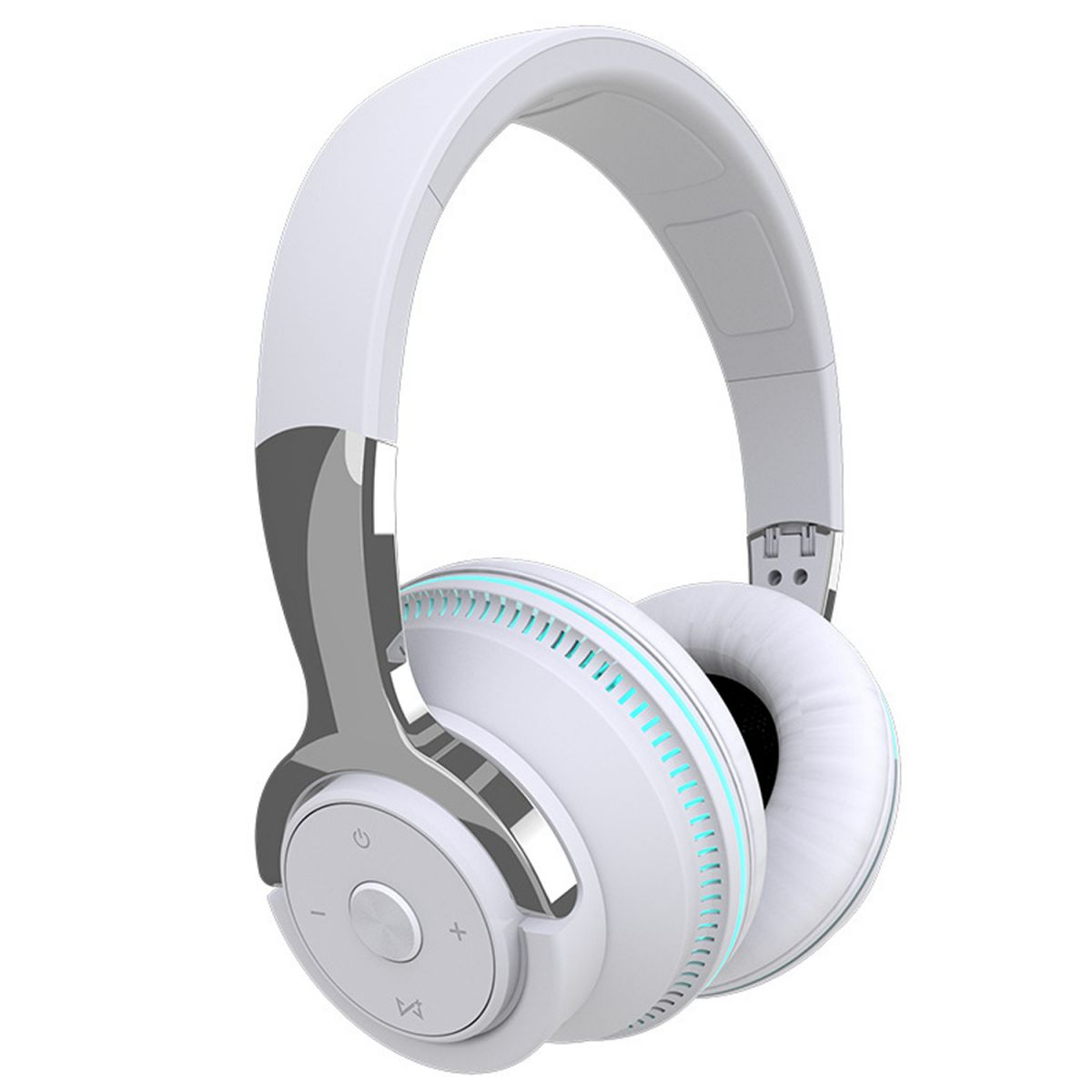 KINSI Bluetooth-Headset, Kopfhörer Bluetooth Noise-Cancelling, Bluetooth-Kopfhörer, Over-Ear, Sport-Kopfhörer, Over-ear weiß