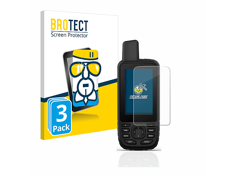 BROTECT 3x Airglass klare Schutzfolie(für Garmin GPSMAP 67)