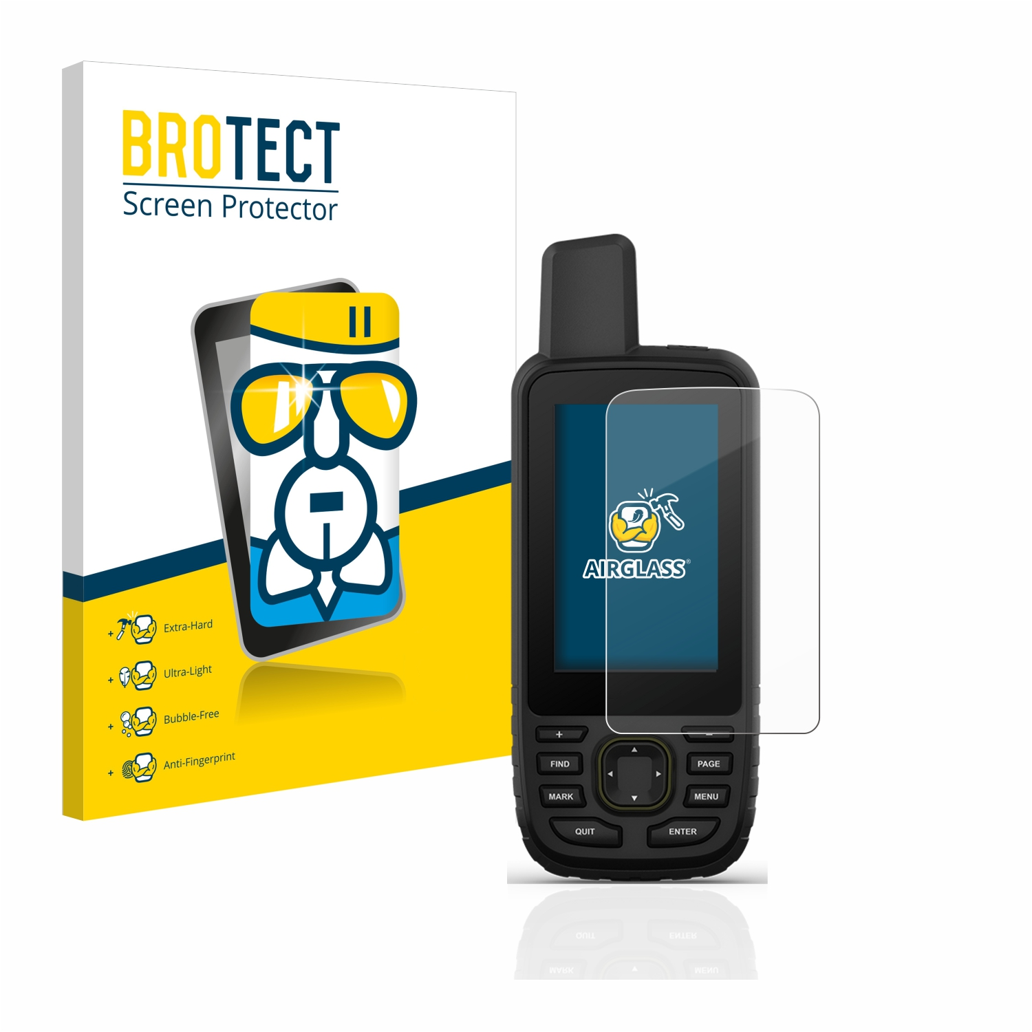 GPSMAP klare Garmin 67) BROTECT Airglass Schutzfolie(für