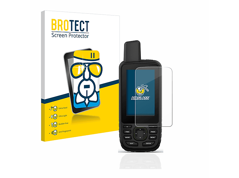 BROTECT Airglass klare Schutzfolie(für Garmin 67) GPSMAP