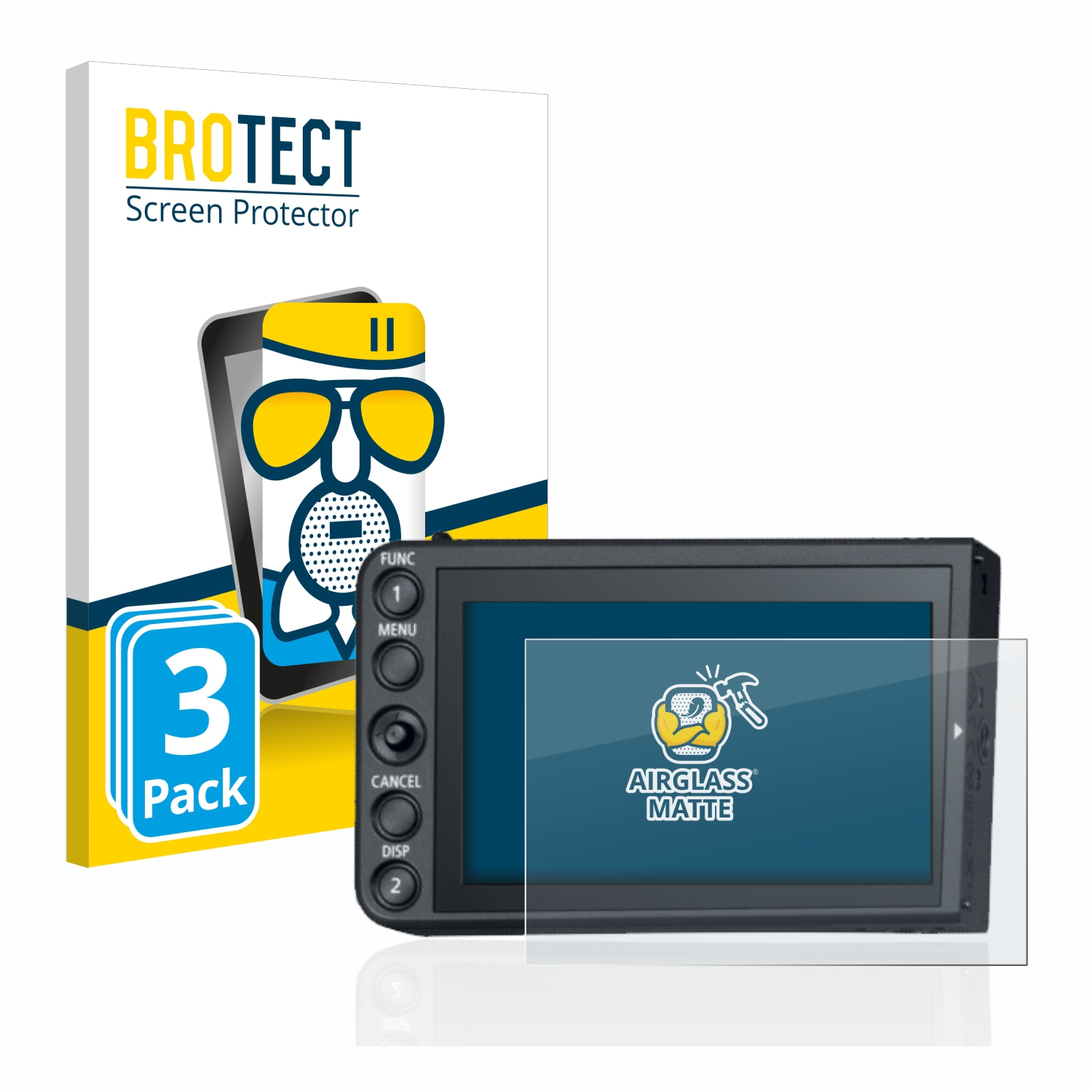 BROTECT 3x Airglass Schutzfolie(für LM-V1) Monitor matte LCD Canon