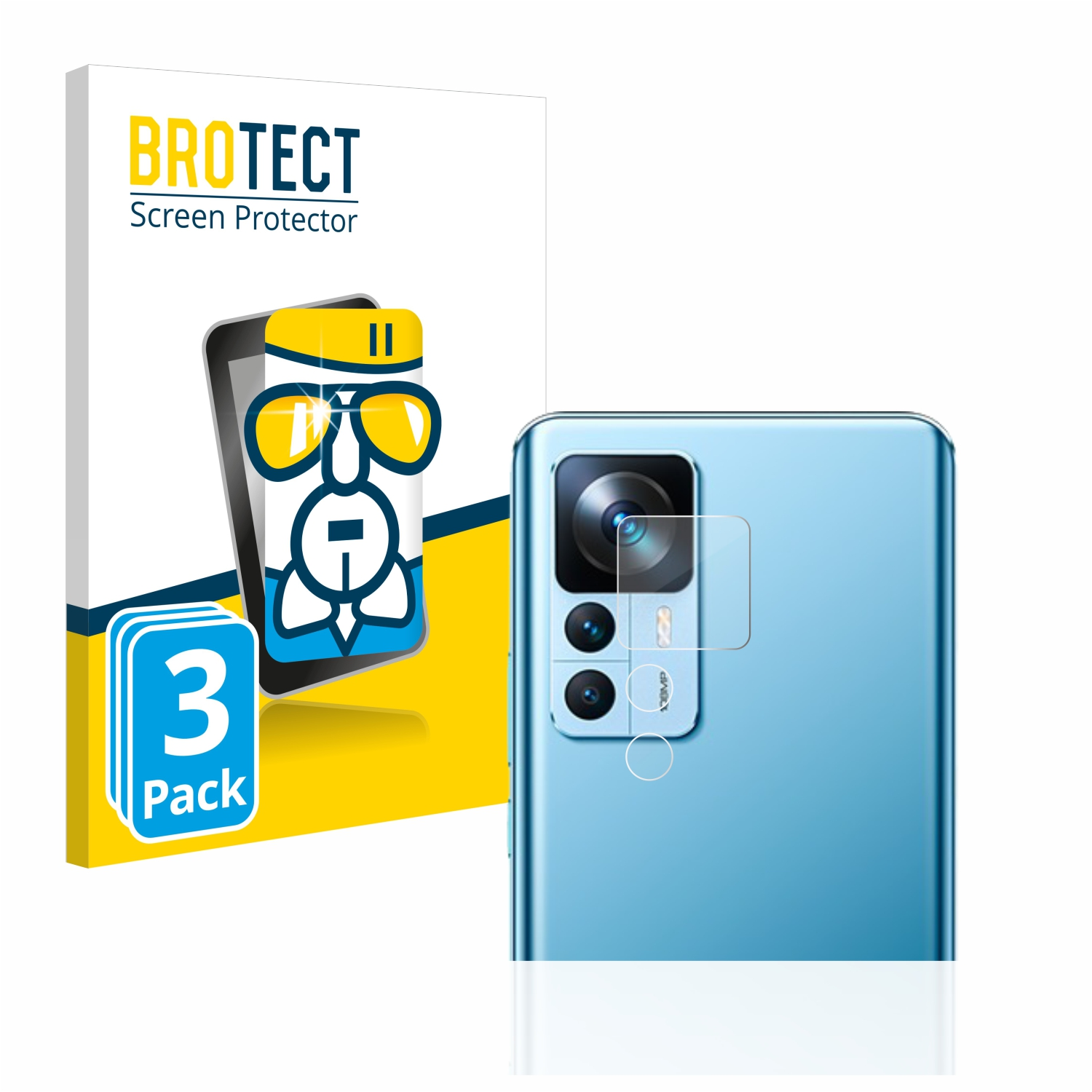 BROTECT 3x Airglass klare Xiaomi Schutzfolie(für 12T)