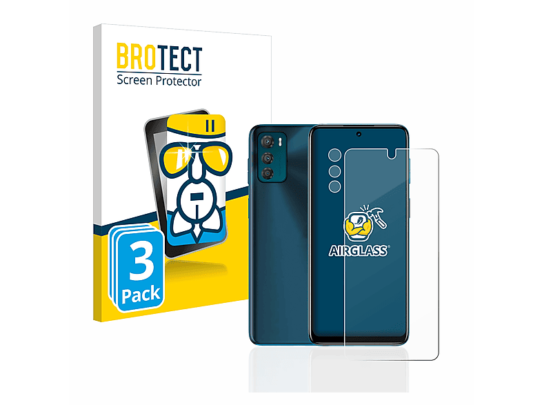 Schutzfolie(für 3x Moto Motorola G42) BROTECT klare Airglass