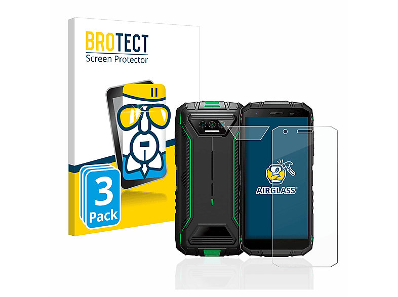 BROTECT 3x Airglass klare Schutzfolie(für Doogee S41 Pro)