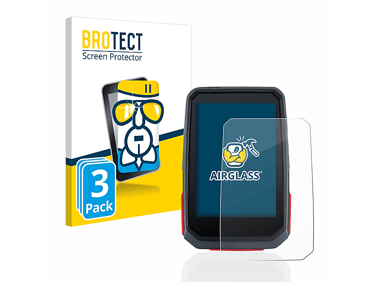 BROTECT 3x Airglass klare Schutzfolie(für Sigma ROX 4.0) | Navi-Taschen & -Schutzfolien