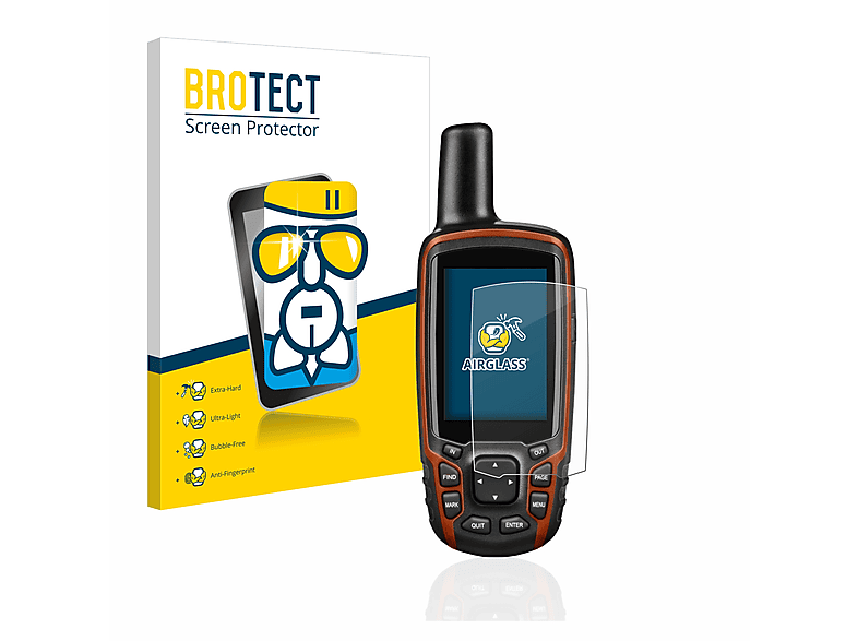 BROTECT Airglass klare Schutzfolie(für Garmin GPSMAP 64s) | Navi-Taschen & -Schutzfolien