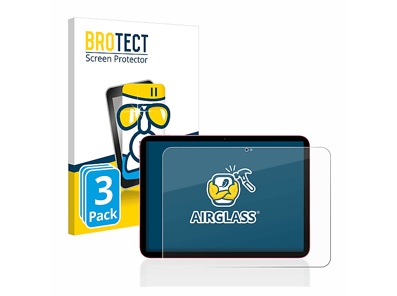 BROTECT 3x Airglass klare Schutzfolie(für Apple iPad 10.9\