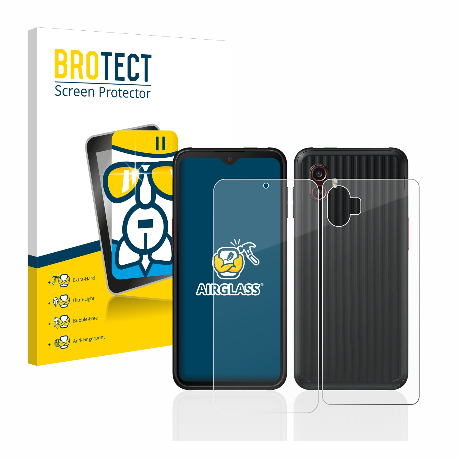 BROTECT Enterprise Edition) klare 6 Airglass Galaxy Pro Schutzfolie(für Xcover Samsung