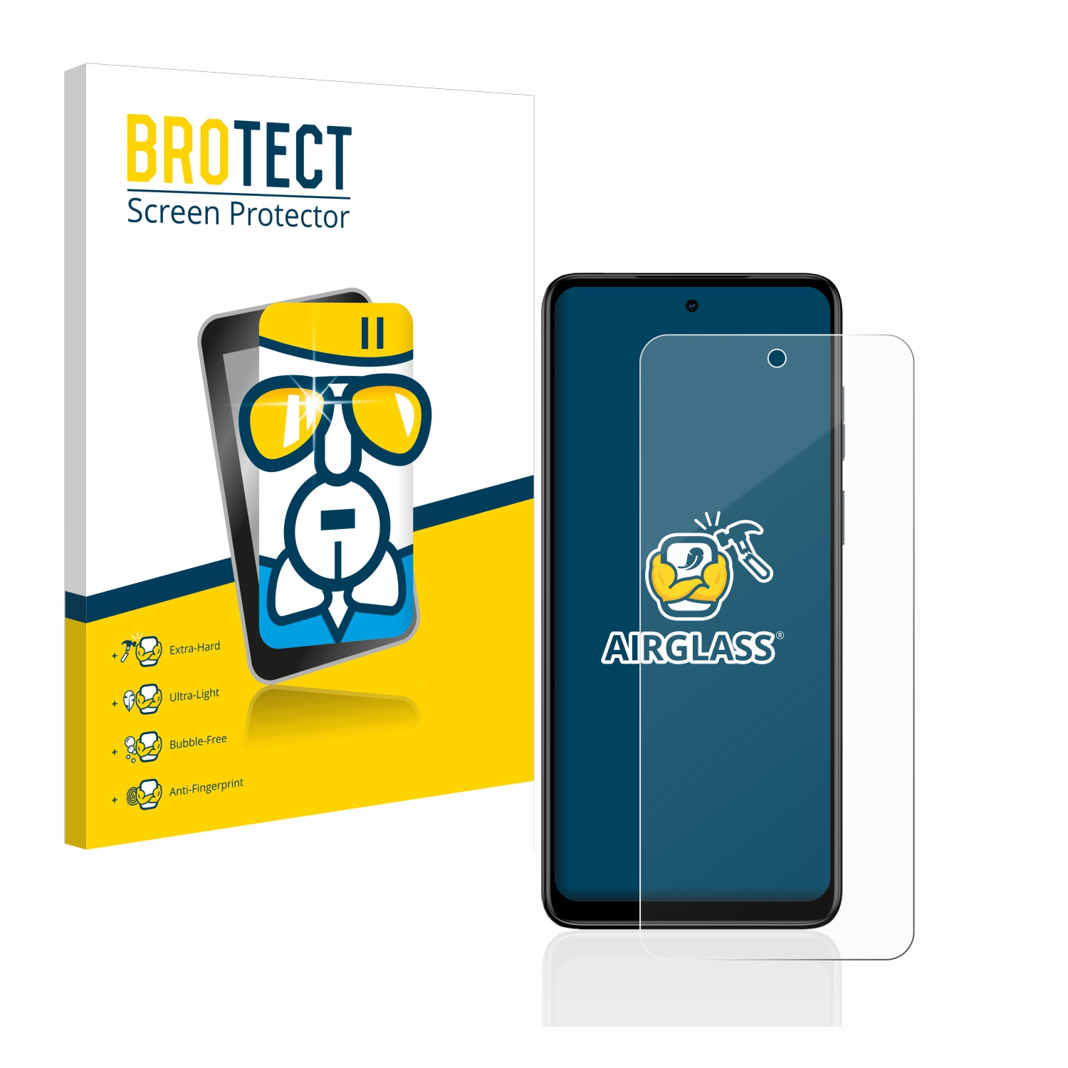 BROTECT Airglass klare Schutzfolie(für Motorola Power G Moto 5G)