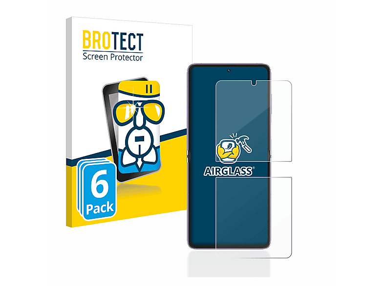 BROTECT 6x Airglass klare Schutzfolie(für Vivo X Flip)