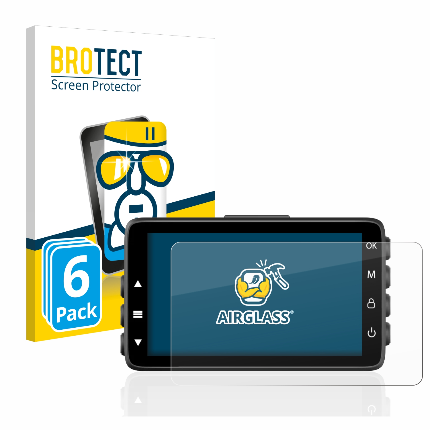 BROTECT 6x Airglass Pro) DT2 klare SpurCam Schutzfolie(für