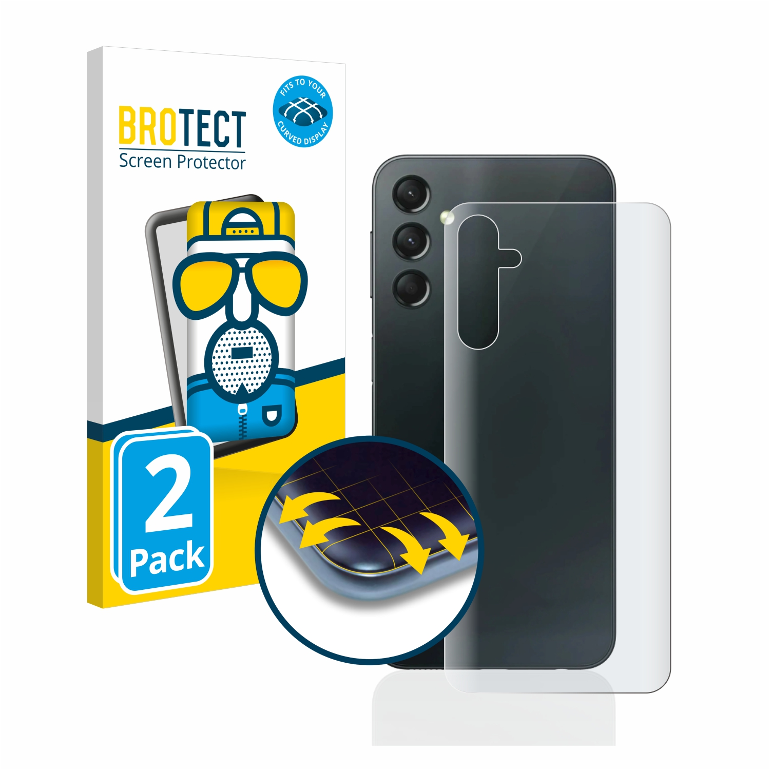 matt Curved 2x BROTECT Flex Full-Cover Galaxy A24 Samsung 4G) Schutzfolie(für 3D