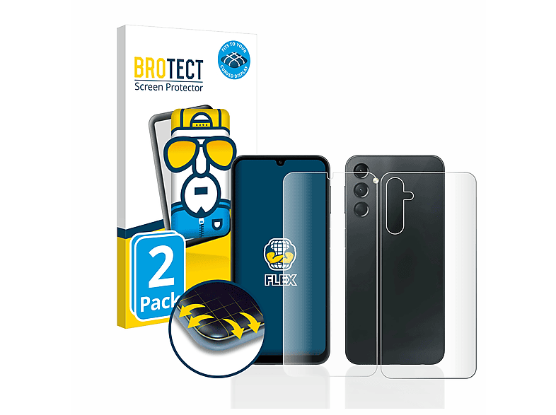 BROTECT 2x Flex Full-Cover 3D Curved Schutzfolie(für Samsung Galaxy A24 4G) | Displayschutzfolien & Gläser
