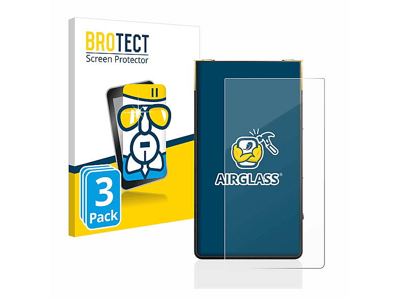 BROTECT 3x Airglass NW-ZX707) Walkman Schutzfolie(für Sony klare
