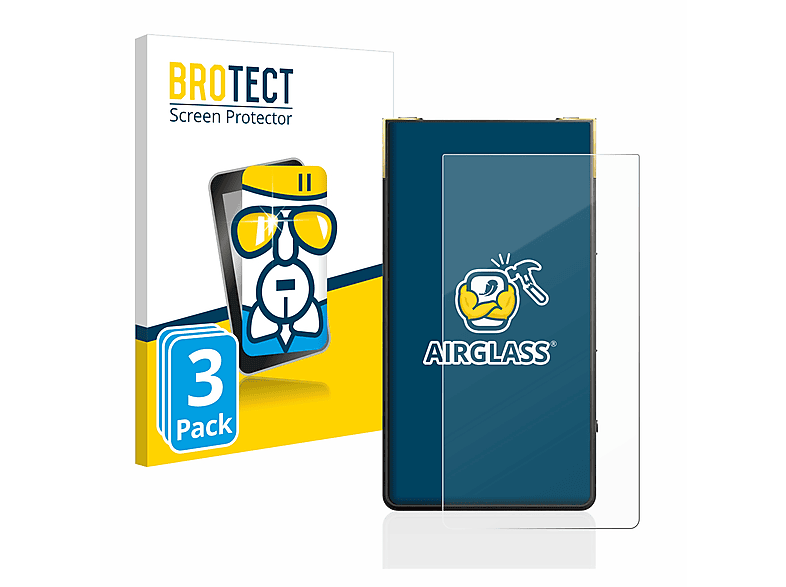 BROTECT 3x Airglass Sony Walkman Schutzfolie(für NW-ZX707) klare