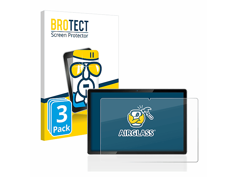 BROTECT 3x Airglass klare Schutzfolie(für Blackview Tab 12 Pro)
