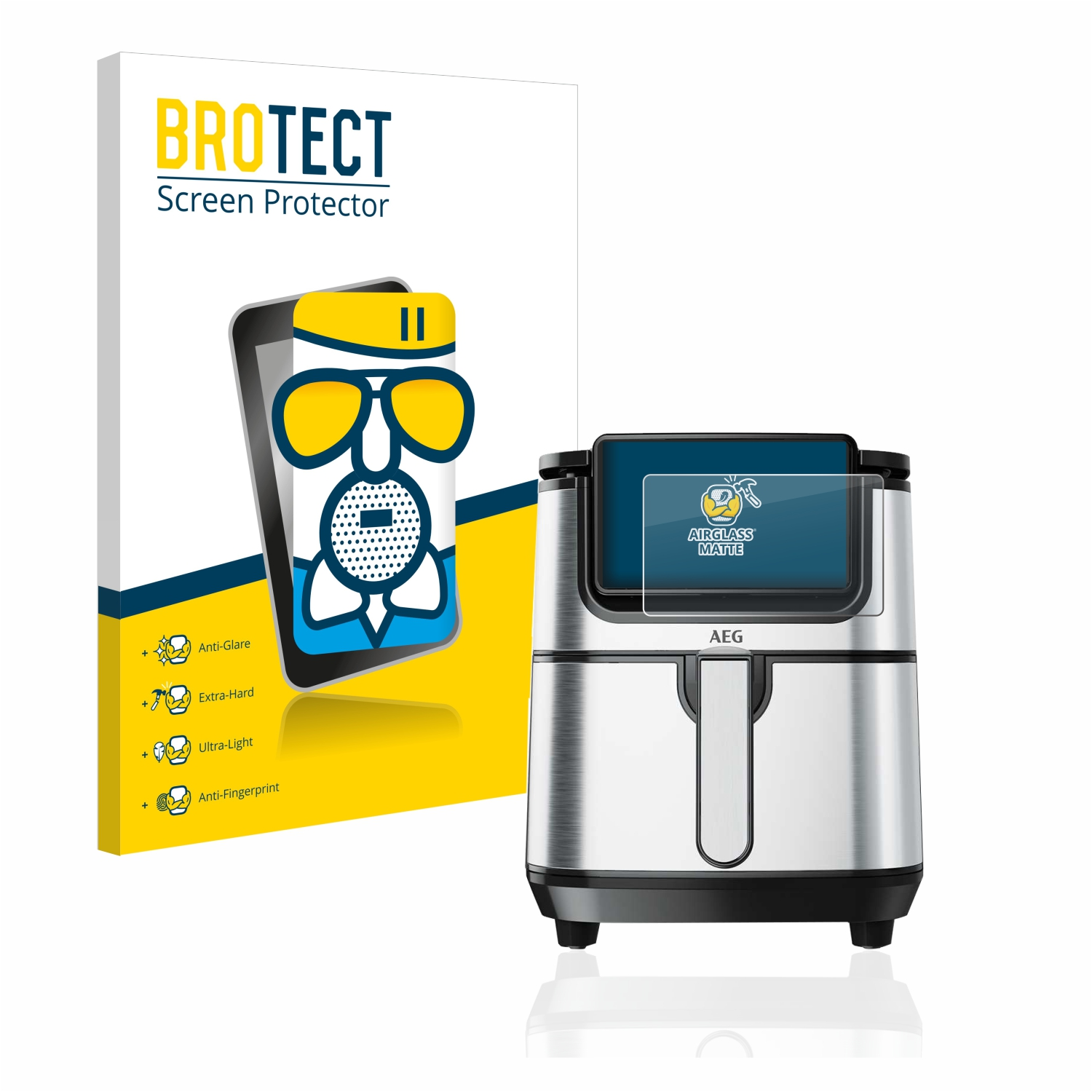 BROTECT Airglass matte Schutzfolie(für AEG Heißluftfritteuse AF6-1-4ST)