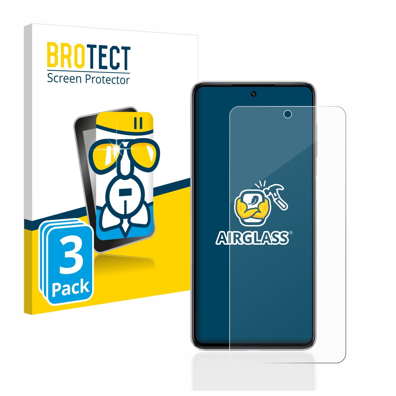 BROTECT 3x Airglass klare Galaxy M54) Samsung Schutzfolie(für