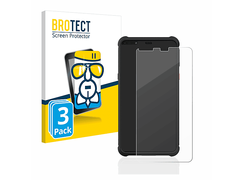 BROTECT 3x Airglass klare Schutzfolie(für Bartec Pixavi Phone)