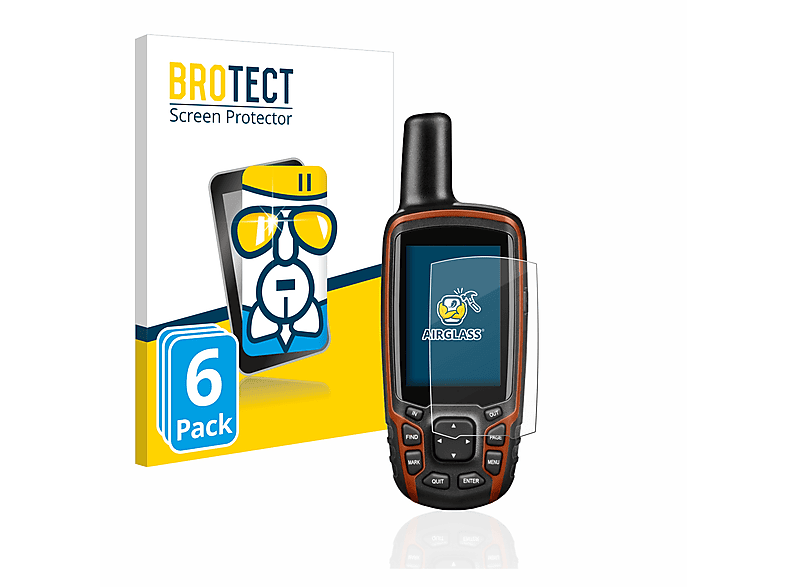 Garmin Airglass 64s) Schutzfolie(für GPSMAP 6x klare BROTECT
