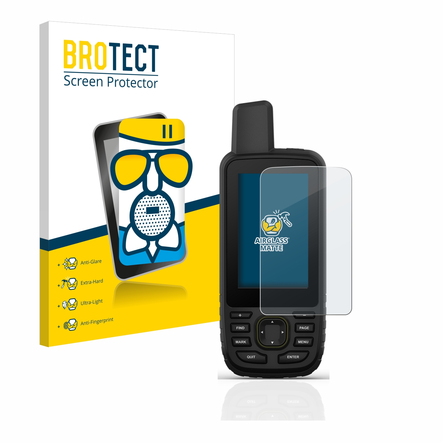 Garmin Airglass matte GPSMAP 67) Schutzfolie(für BROTECT