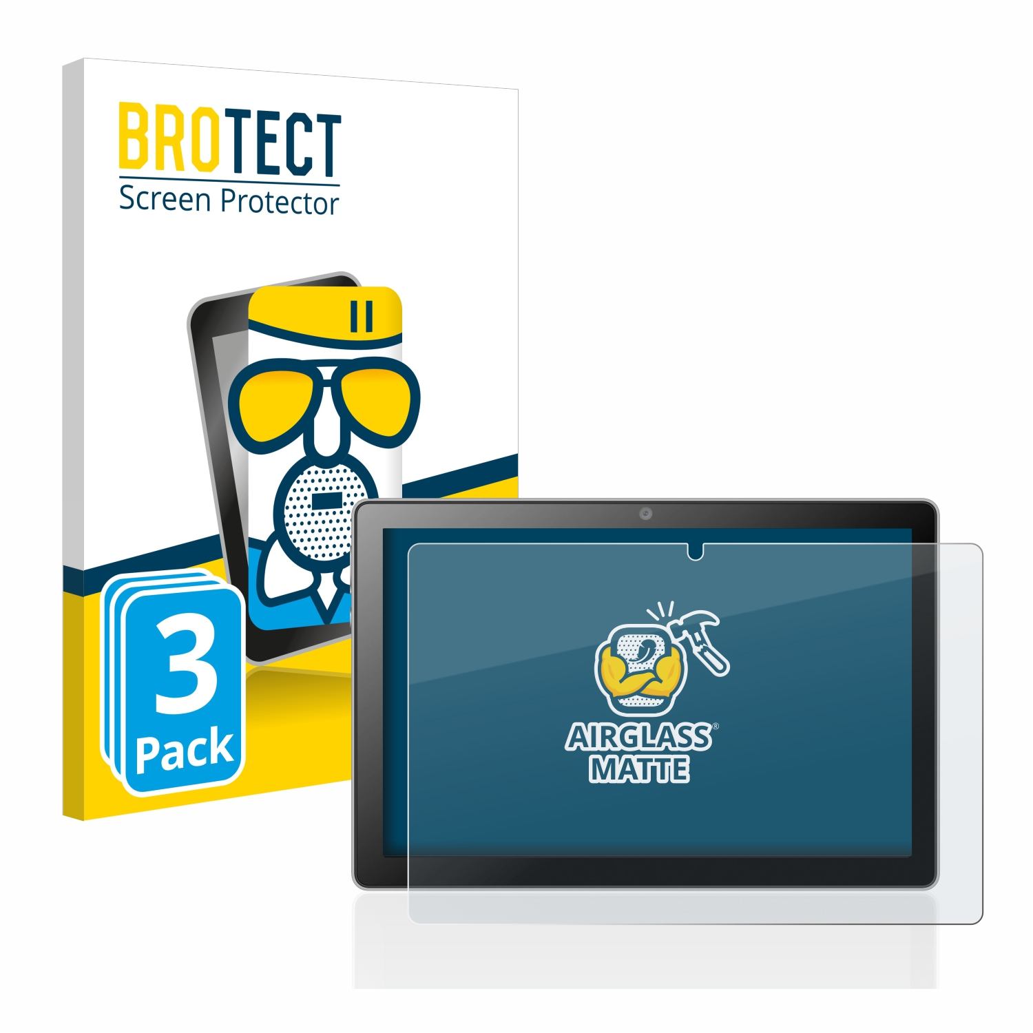 BROTECT 3x Airglass matte Schutzfolie(für Mediacom X10 SmartPad 4G)