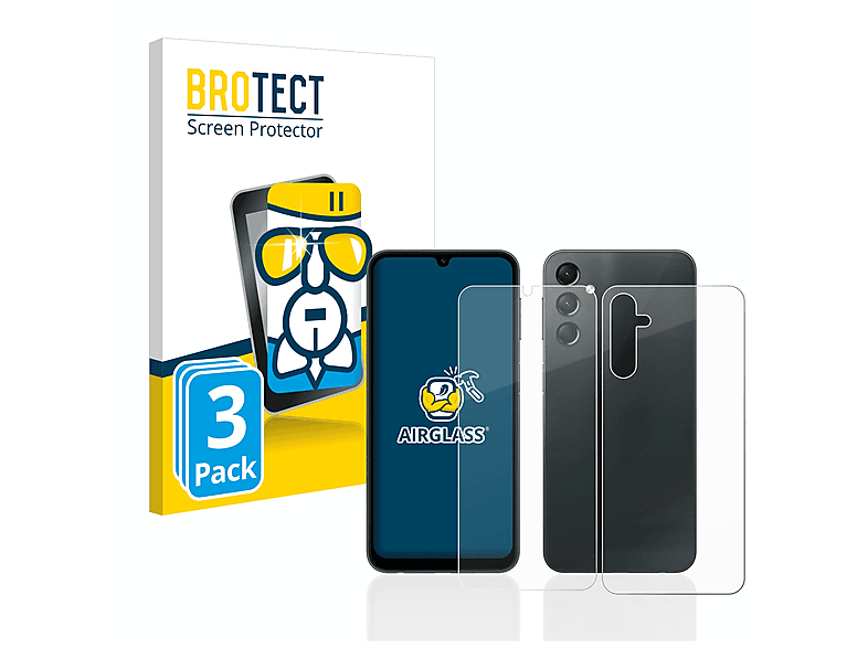 BROTECT 3x Airglass klare Schutzfolie(für Samsung A24 4G) Galaxy