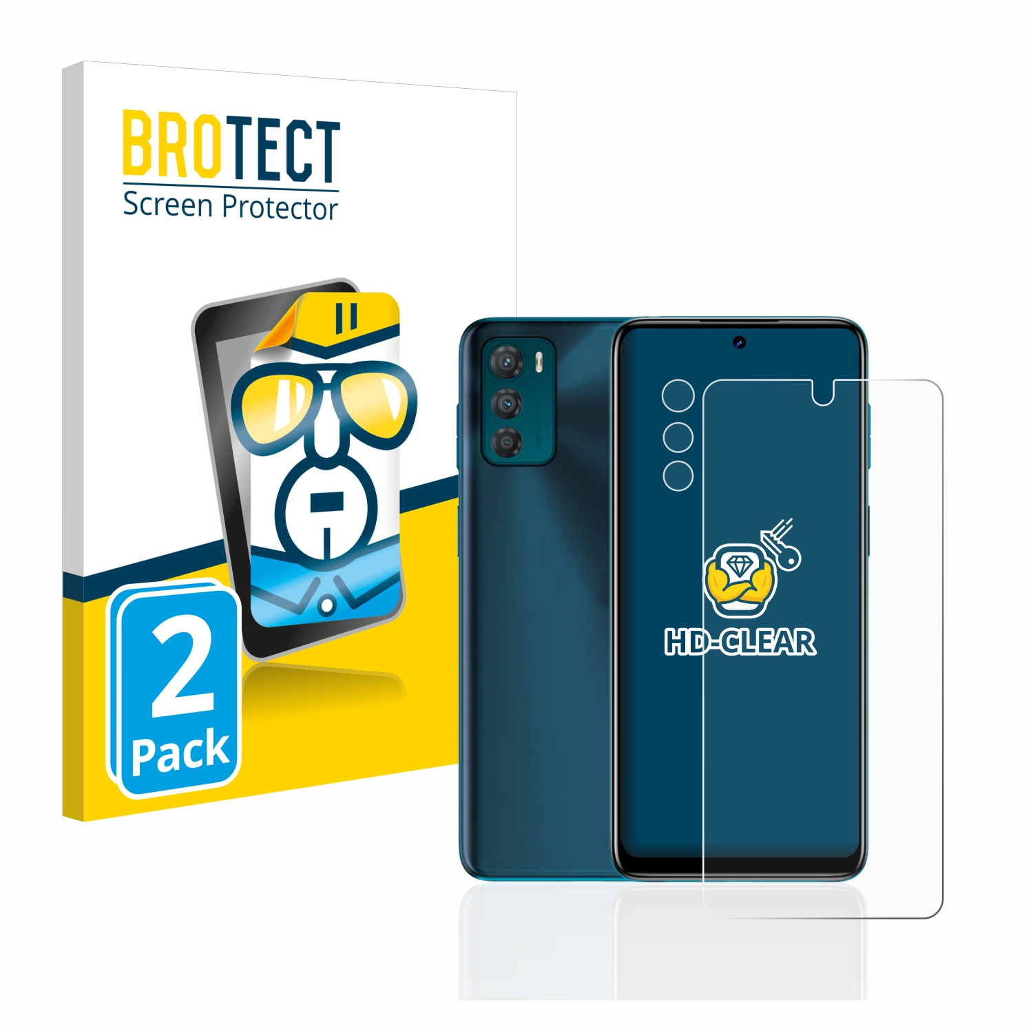 BROTECT 2x klare Moto Motorola G42) Schutzfolie(für