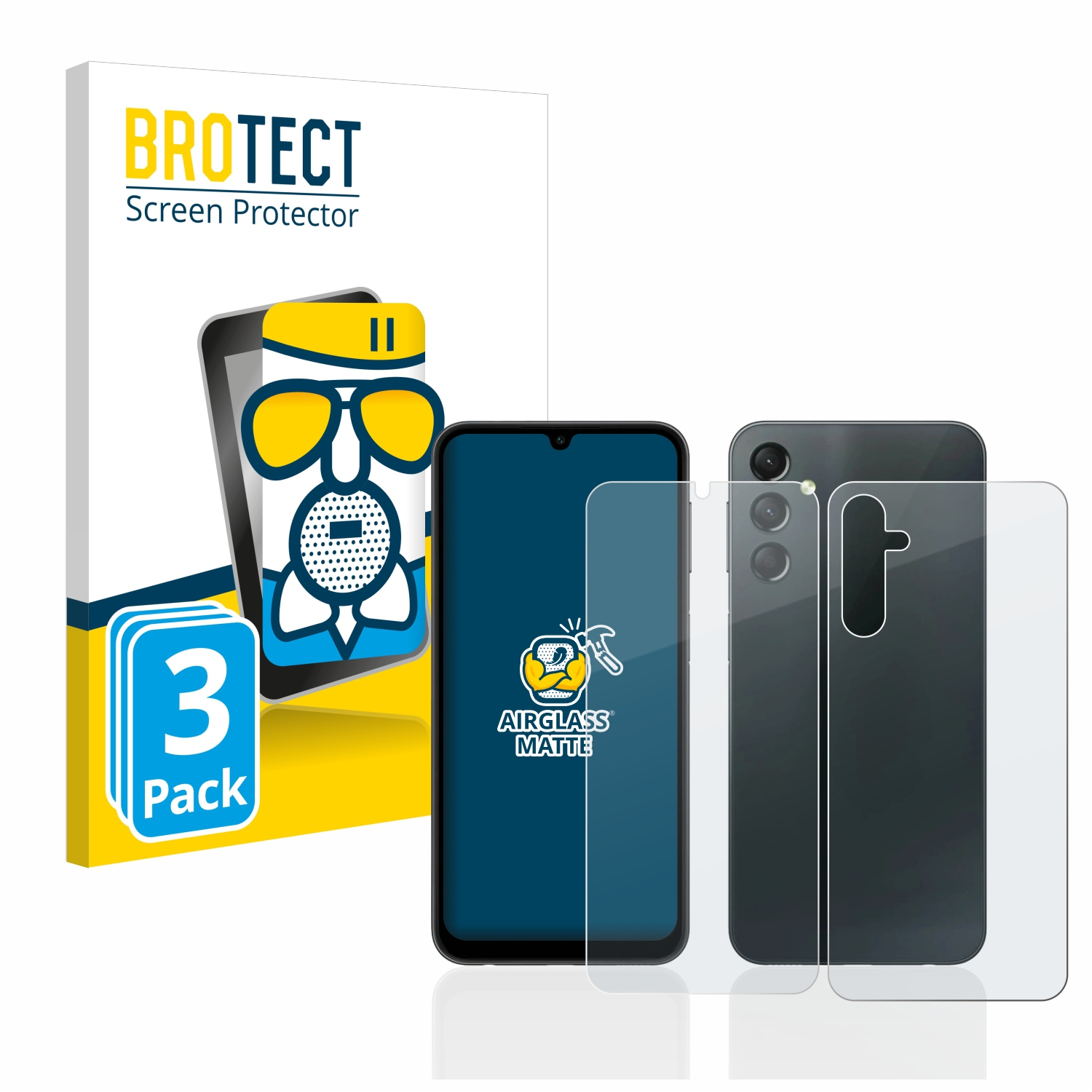 BROTECT 3x Airglass matte Schutzfolie(für Samsung A24 Galaxy 4G)