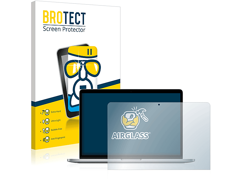 BROTECT Airglass klare Schutzfolie(für Apple MacBook Pro M2 2022)