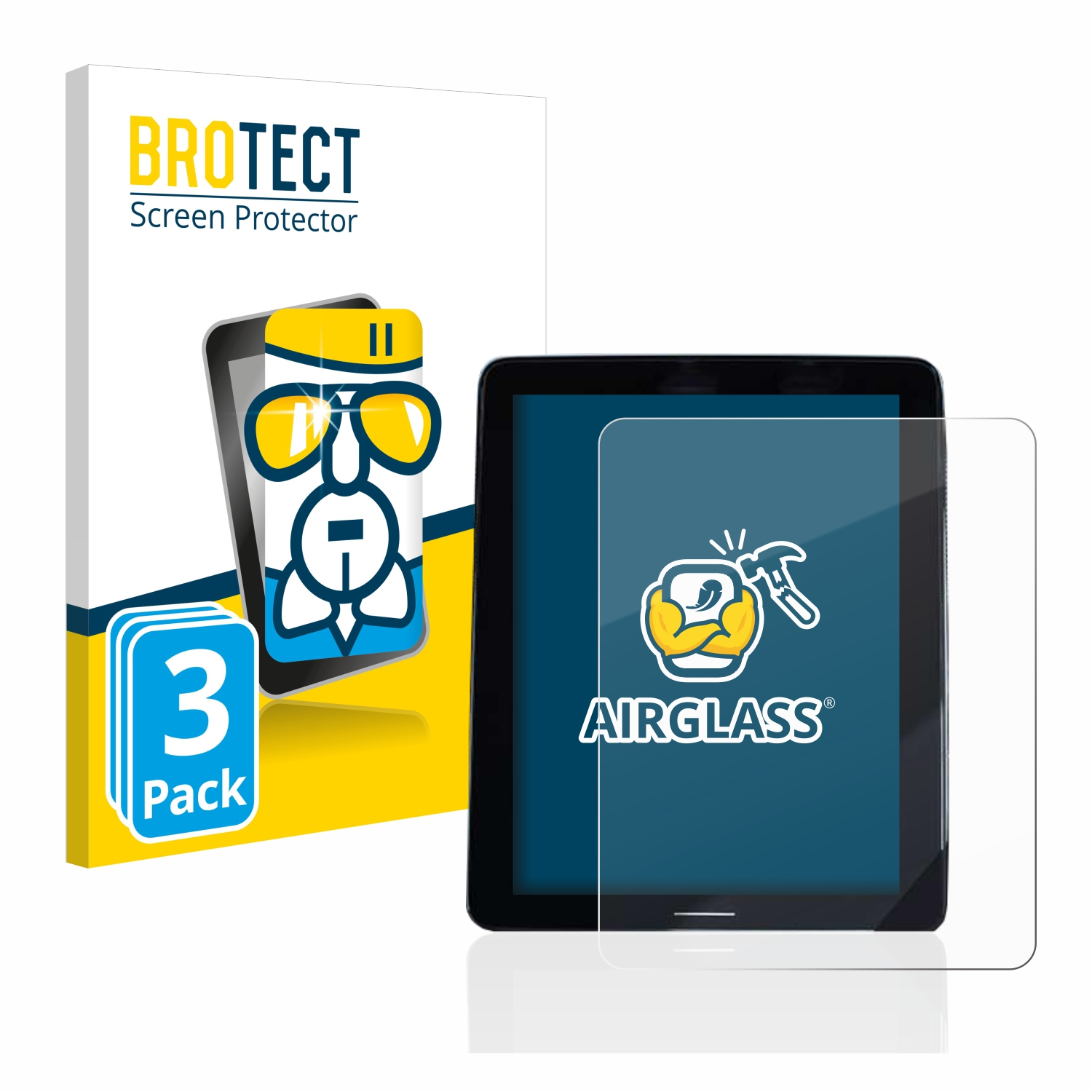 BROTECT 3x Airglass klare Schutzfolie(für 2020 2 Volvo Infotainment Polestar System)