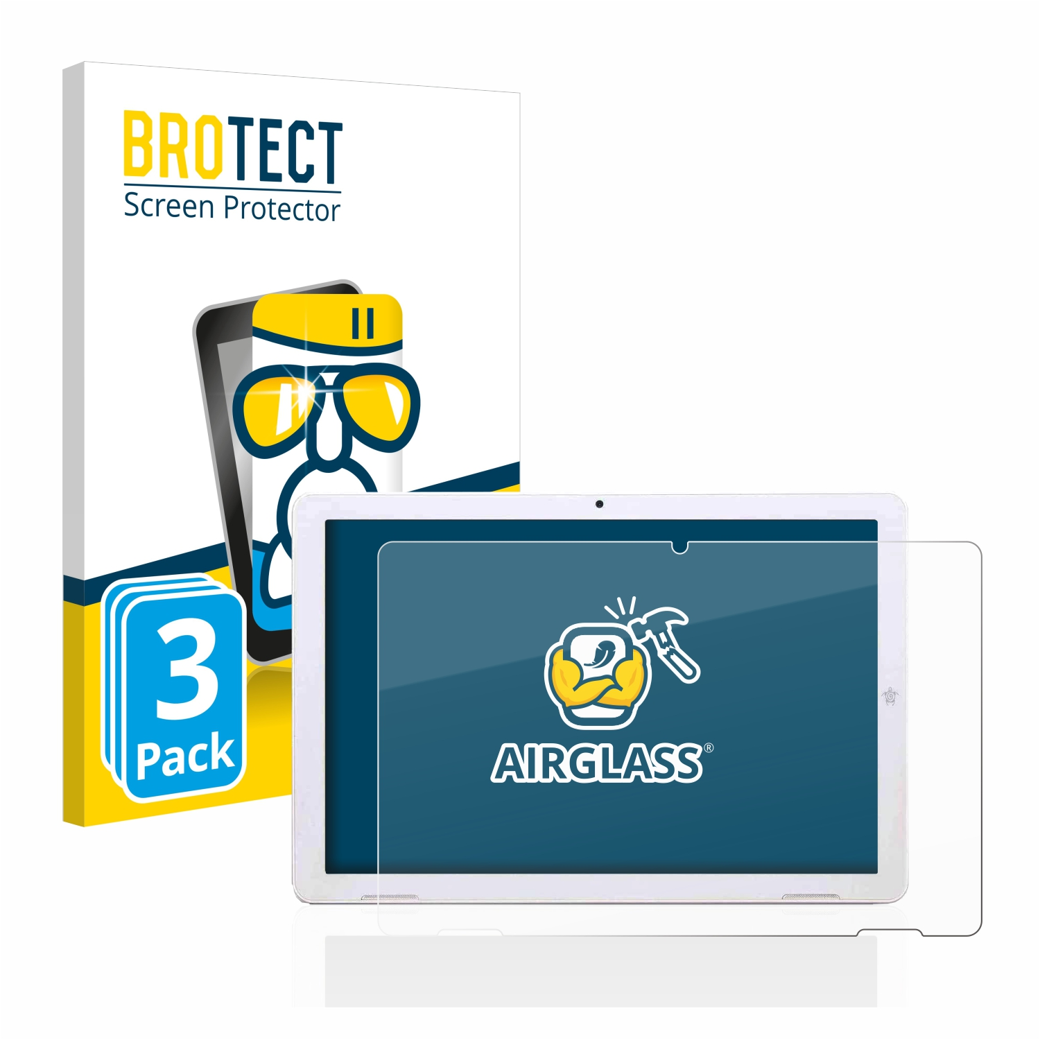 BROTECT 3x Airglass klare Schutzfolie(für 10) Mediacom SmartPad Iyo