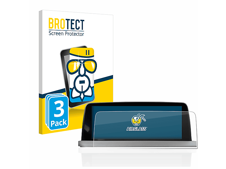 BROTECT 3x Airglass klare Schutzfolie(für BMW X3 G01 2017-2021 Infotainment System 10.2\