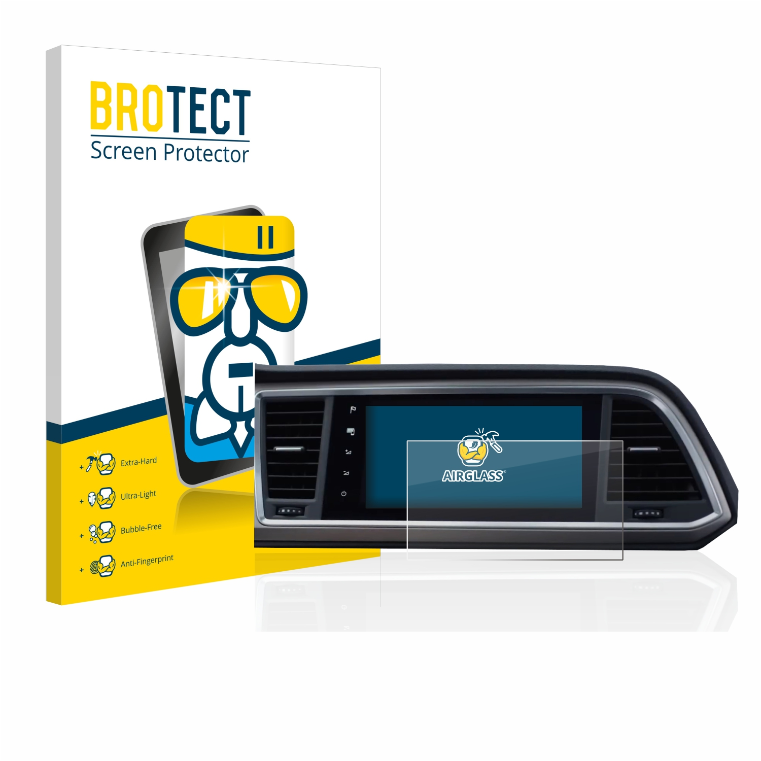 BROTECT Airglass klare System Style Infotainment Ateca Schutzfolie(für Seat 9.2\