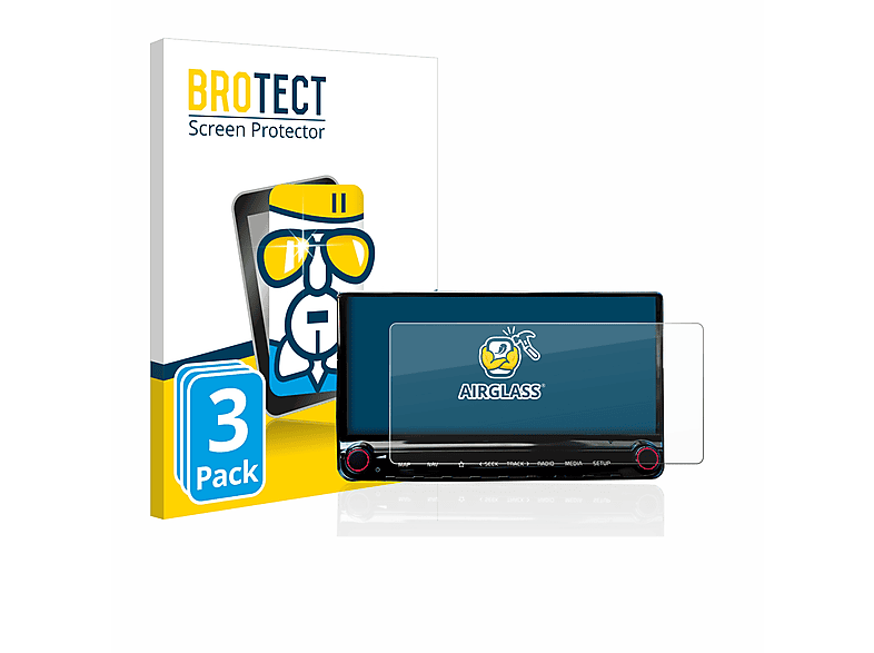 BROTECT 3x Airglass klare Schutzfolie(für Kia XCeed 2019 Infotainment System 10.25\