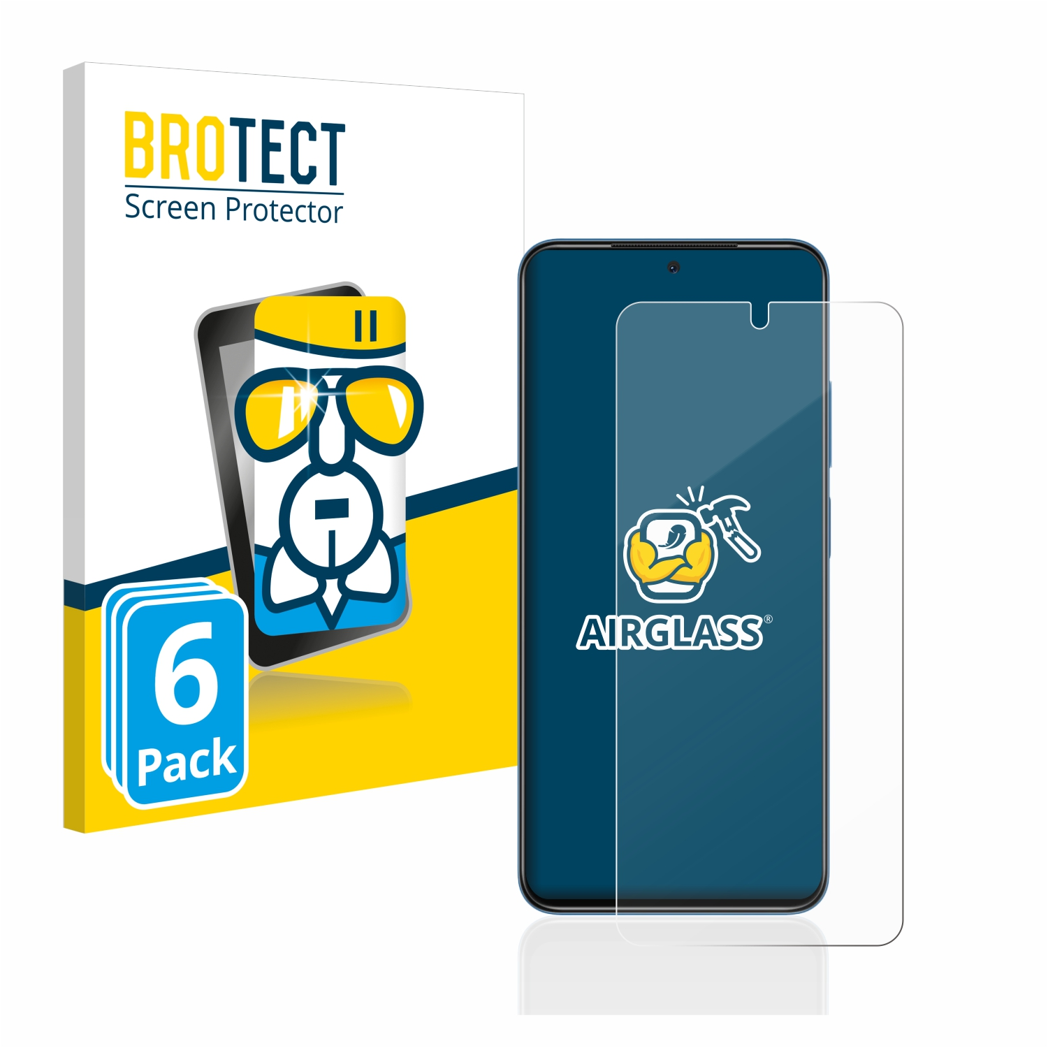 BROTECT 6x Schutzfolie(für Airglass klare Note Xiaomi Redmi 11S)