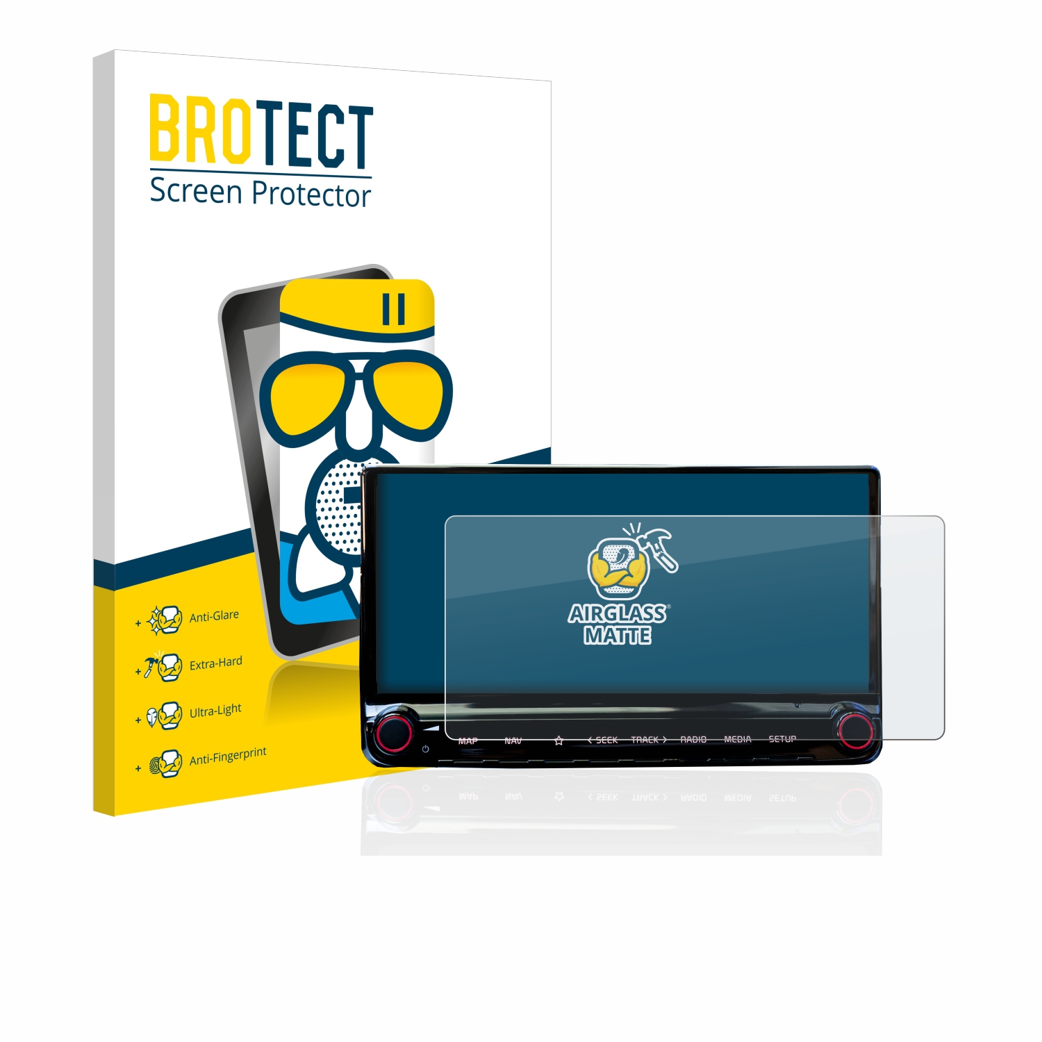 BROTECT Airglass matte Schutzfolie(für Kia Infotainment XCeed 2019 10.25\