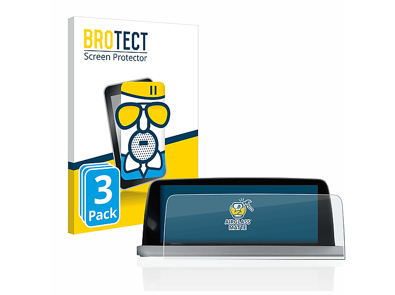 BROTECT 3x Airglass matte Schutzfolie(für BMW X3 G01 2017-2021 Infotainment System 10.2\