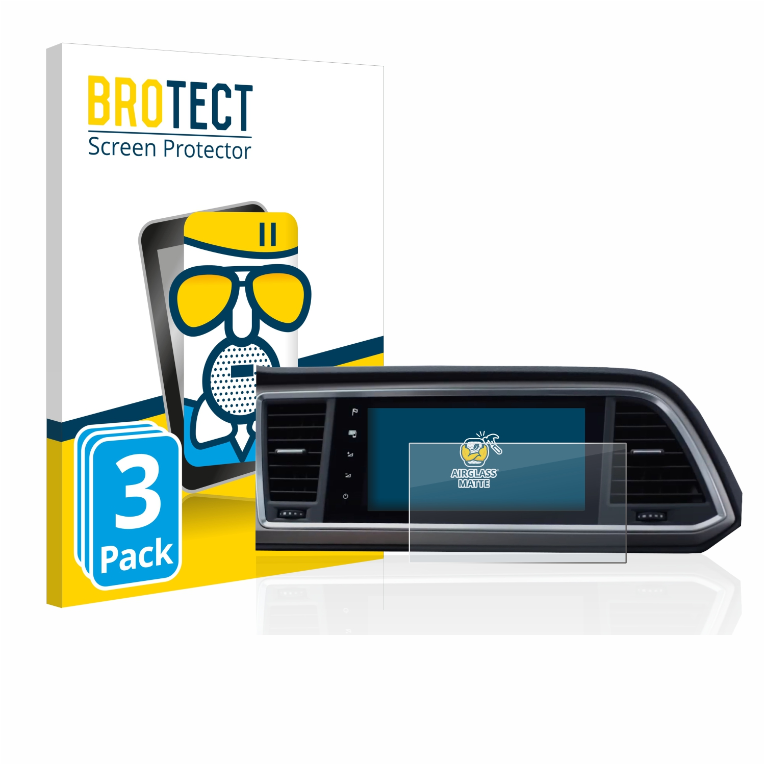 BROTECT 3x Airglass matte Schutzfolie(für System 2020 Style Infotainment Seat 9.2\