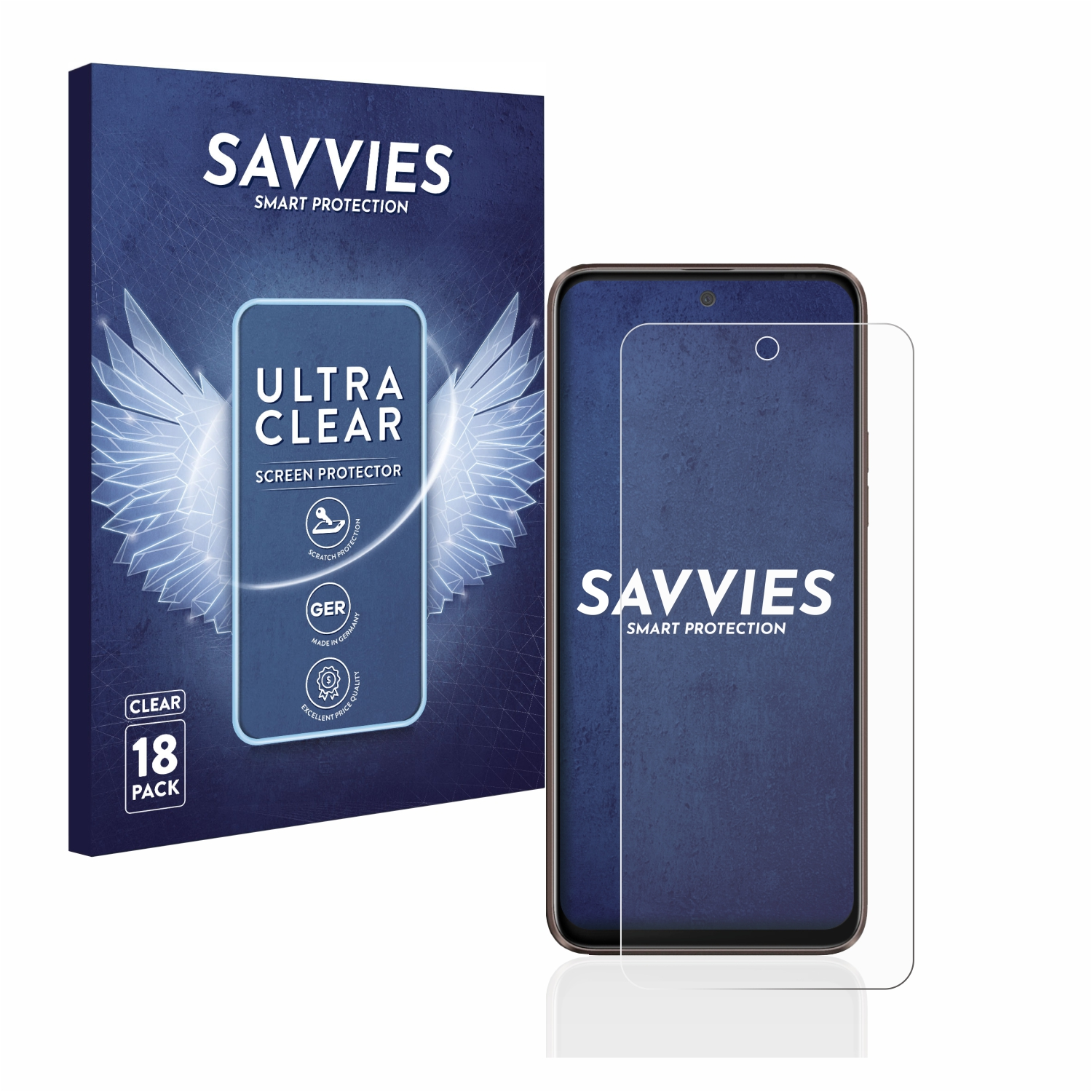SAVVIES U23 18x HTC Pro) klare Schutzfolie(für