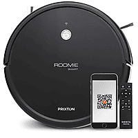 MediaMarkt PRIXTON Roomie Smart Robotstofzuiger Zwart aanbieding