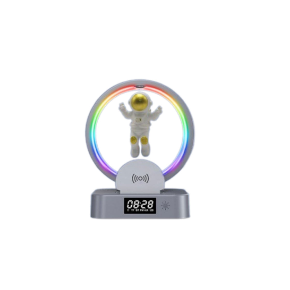ENBAOXIN Weiß RGB-Lichteffekt, Touch-Einstellung Lautsprecher, Drahtlose Bluetooth-Lautsprecher, Astronaut, Bluetooth Aufladung