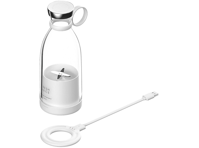 FEI Mini-Entsafter Weiß USB Wireless Charging Portable Small Juice Blender Electric Juice Cup Mixer Weiß (200 Watt, 350 ml)