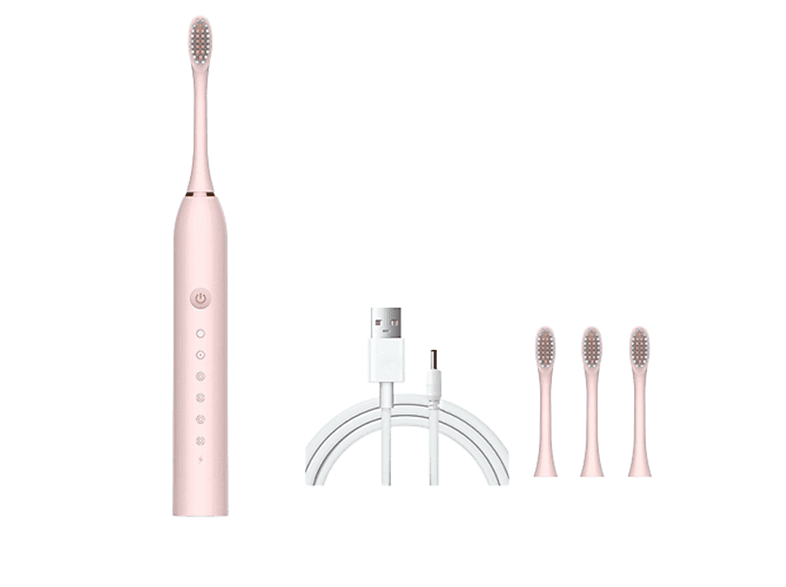 SYNTEK Elektrische Zahnbürste Pink Smart Automatic Sonic Soft Brush Elektrische Zahnbürste Rosa