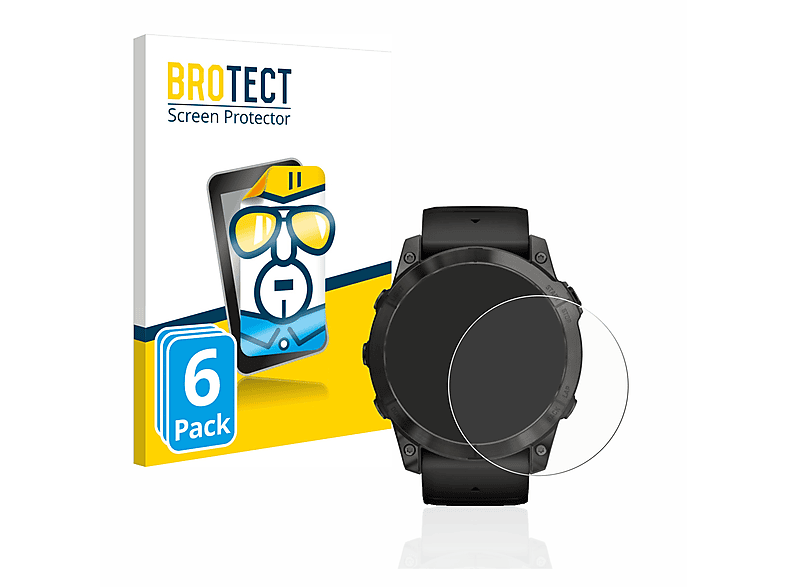 BROTECT 6x klare Schutzfolie(für Garmin Epix Pro (Gen 2) (51 mm)) | Smartwatch Schutzfolien & Gläser