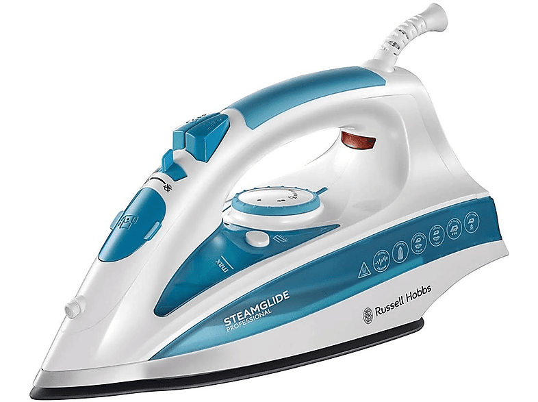 RUSSELL HOBBS 20562-56 STEAM GLIDE PRO Dampfbügeleisen (220 Volt, Keramiksohle mit Dampflöchern)