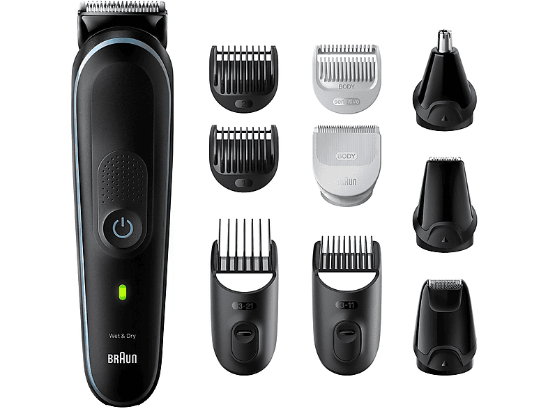 BRAUN MGK 5445 ALL-IN-ONE STYLE KIT Multigroomer, Black / Nordic Blue |  MediaMarkt